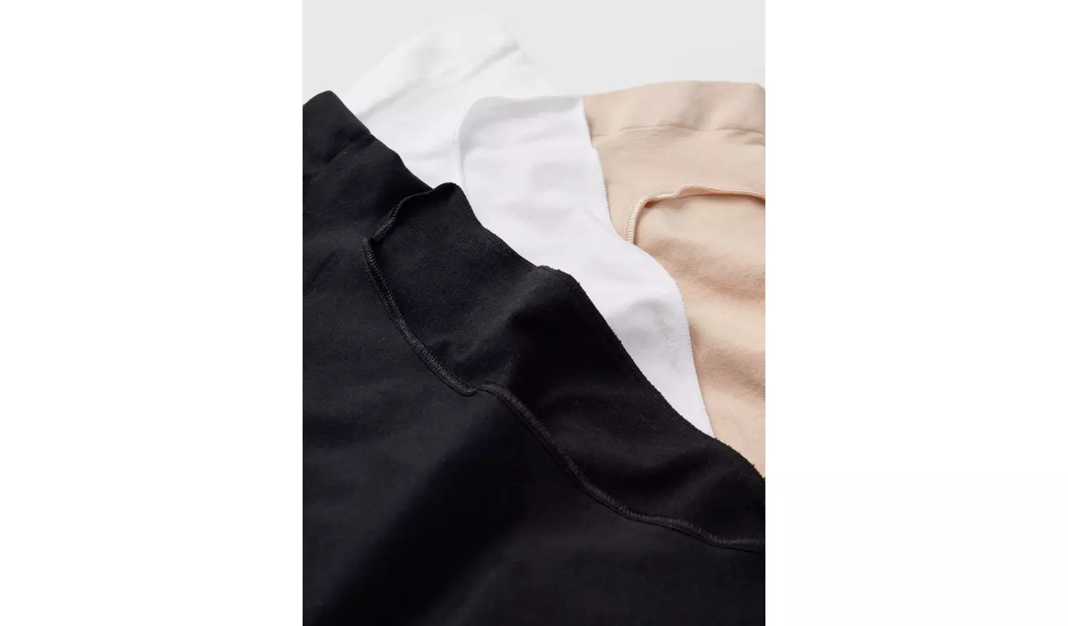 Plain Seamless High Leg Knickers 3 Pack M/L