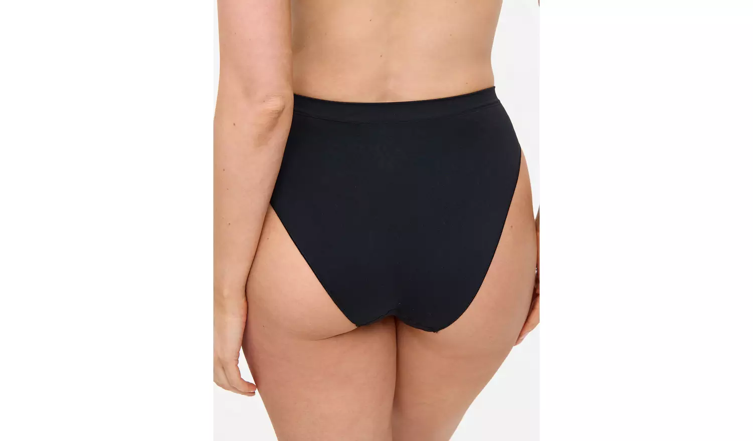 Plain Seamless High Leg Knickers 3 Pack M/L