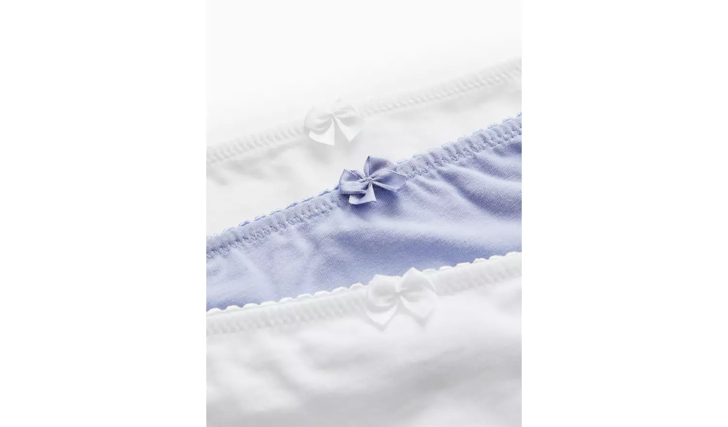 Cottonform™ White & Blue Lace Full Knickers 3 Pack 24