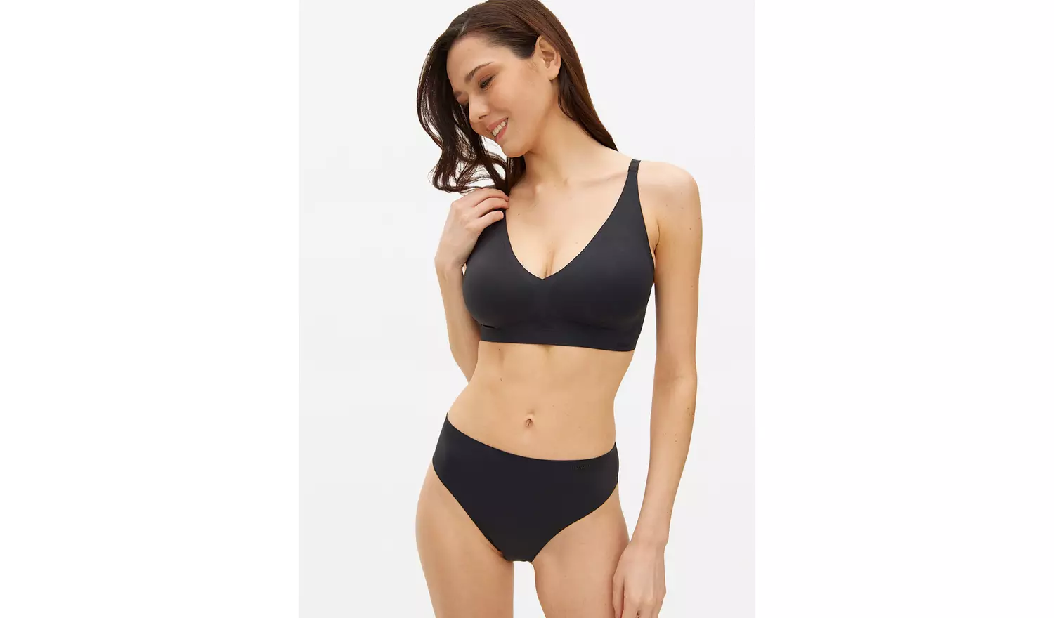 Flexform™ Black Bonded High Leg Knickers 8