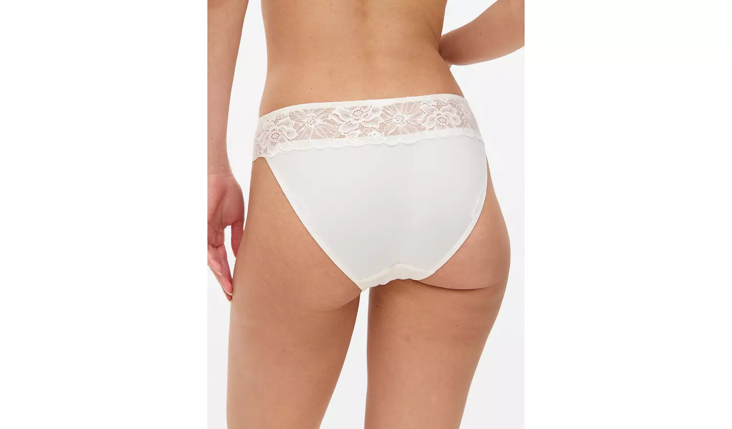 Ivory Floral Lace High Leg Knickers 12