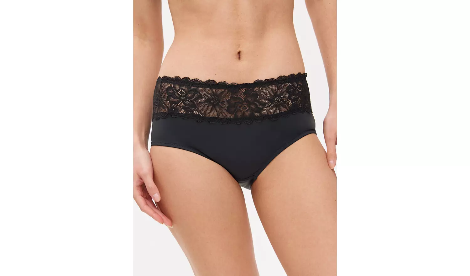 Black Floral Lace Shorts Knickers 12