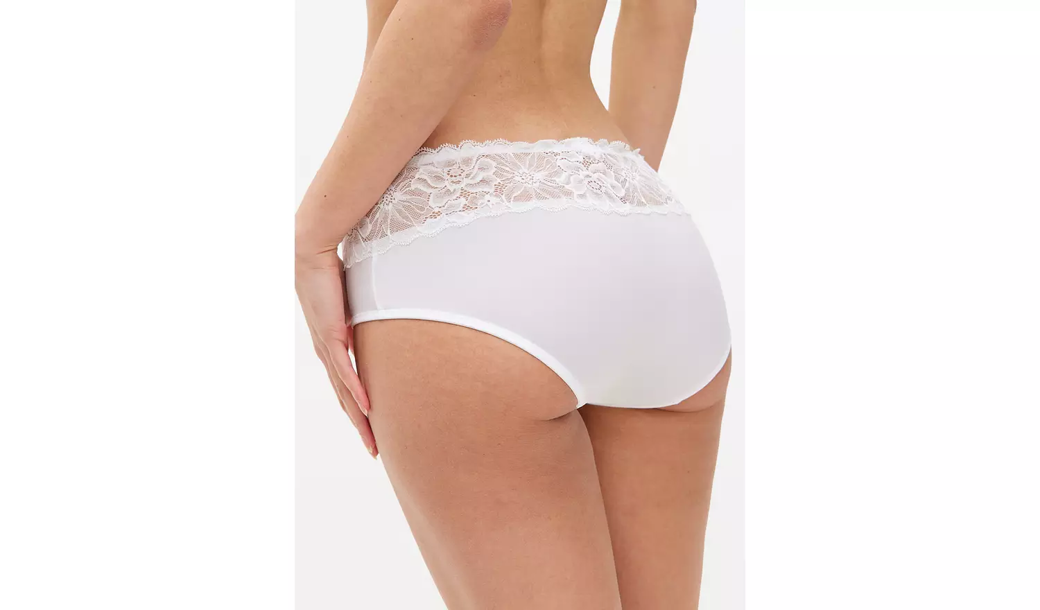 White Floral Lace Shorts Knickers 18