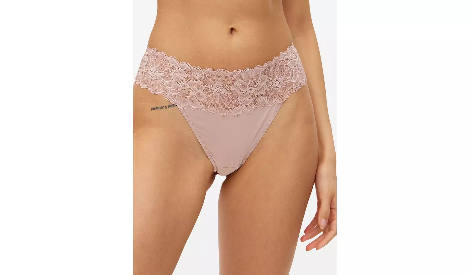 Mink Floral Lace Thong 16