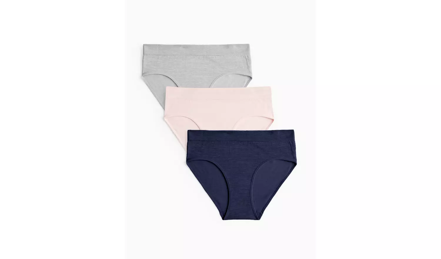 Plain Rib Seamfree High Leg Knickers 3 Pack XL