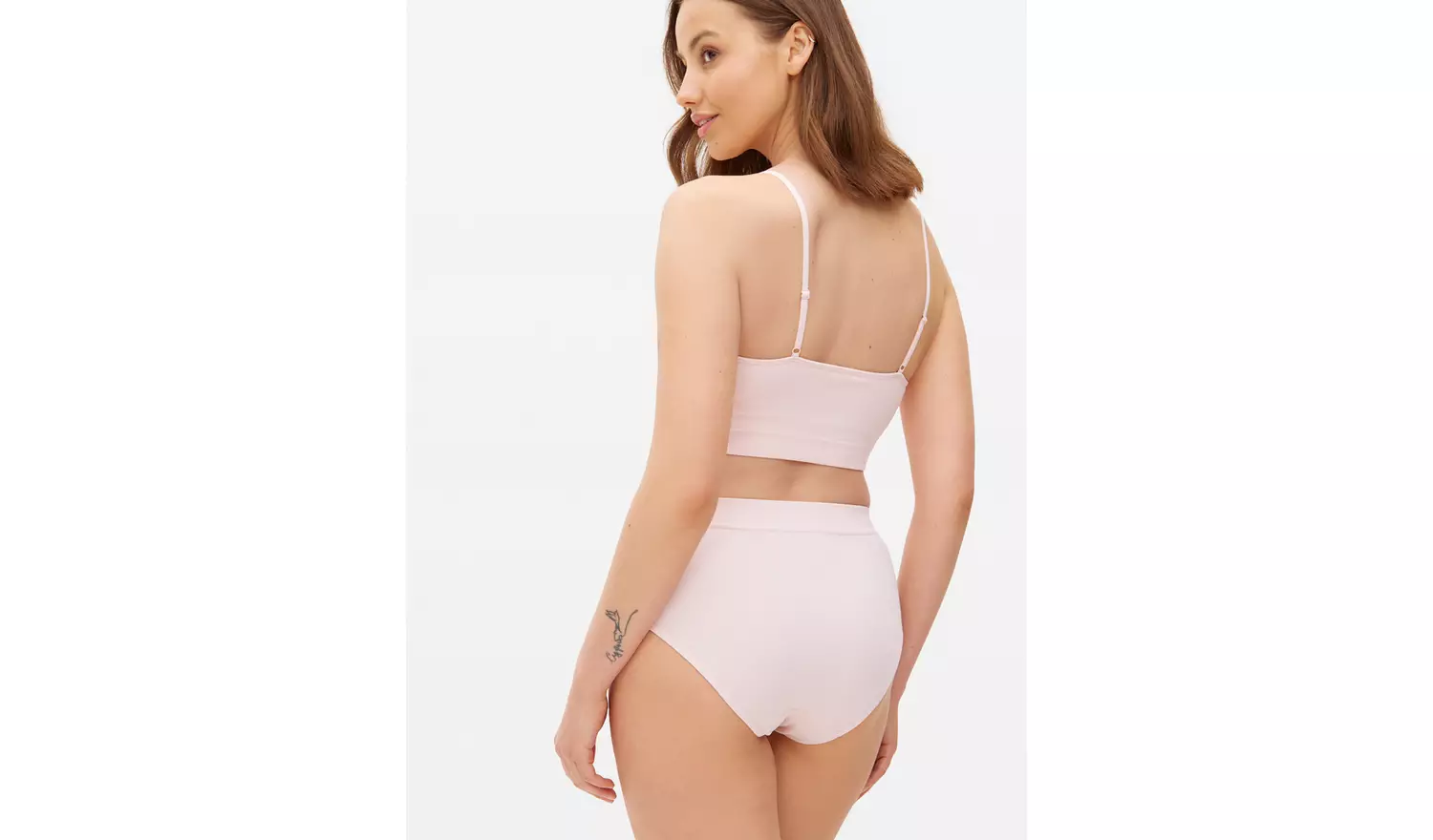 Plain Rib Seamfree High Leg Knickers 3 Pack L