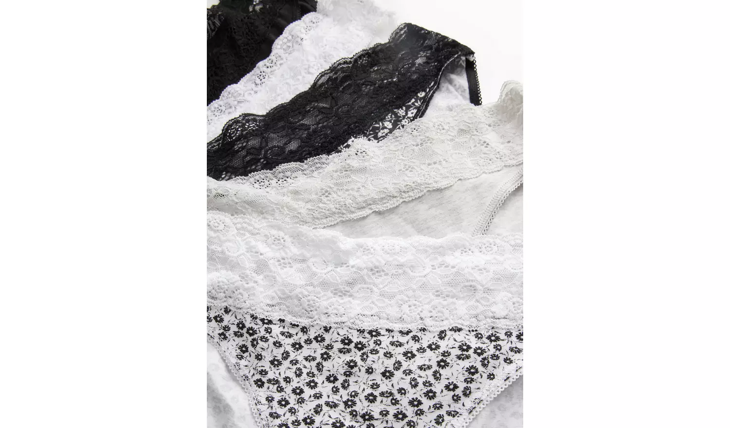 Ditsy Floral Comfort Lace High Leg Knickers 5 Pack 8