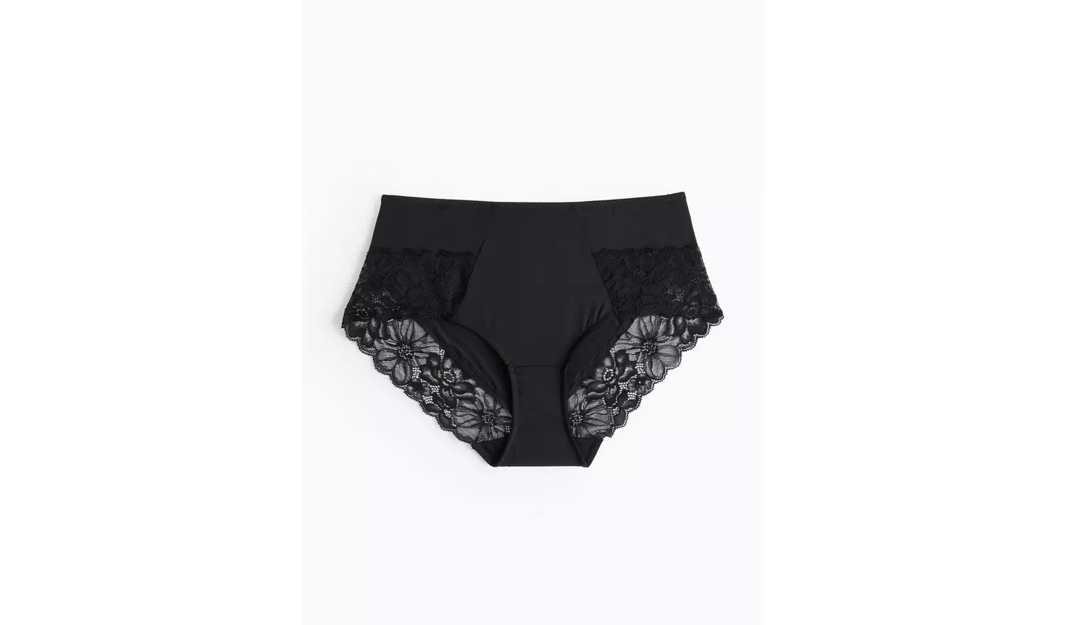 Black Floral Lace Midi Knickers 3 Pack 24