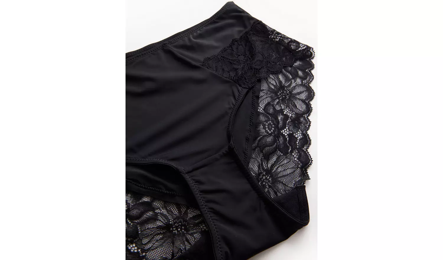 Black Floral Lace Midi Knickers 3 Pack 10