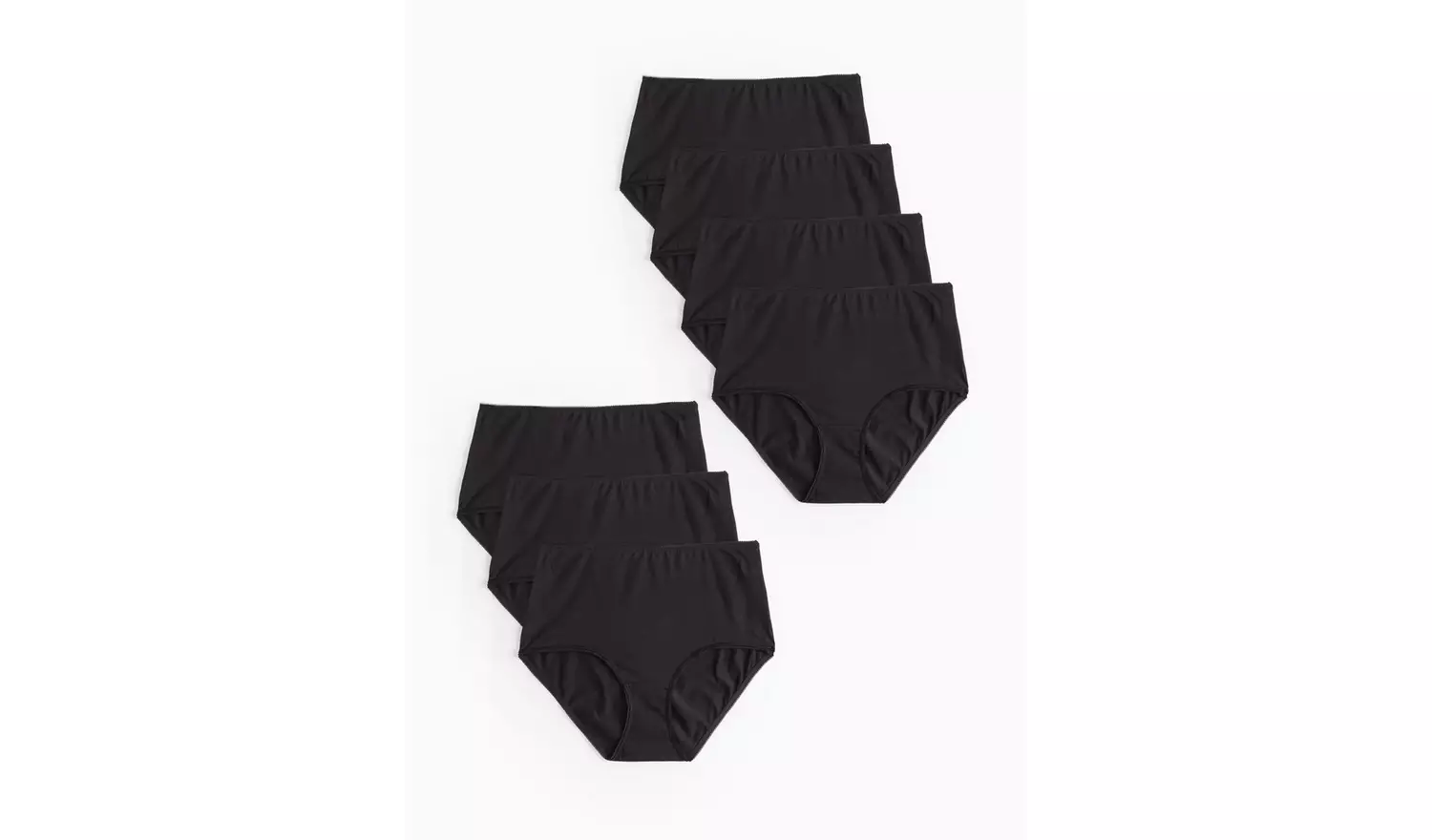 Black Full Knickers 7 Pack 22