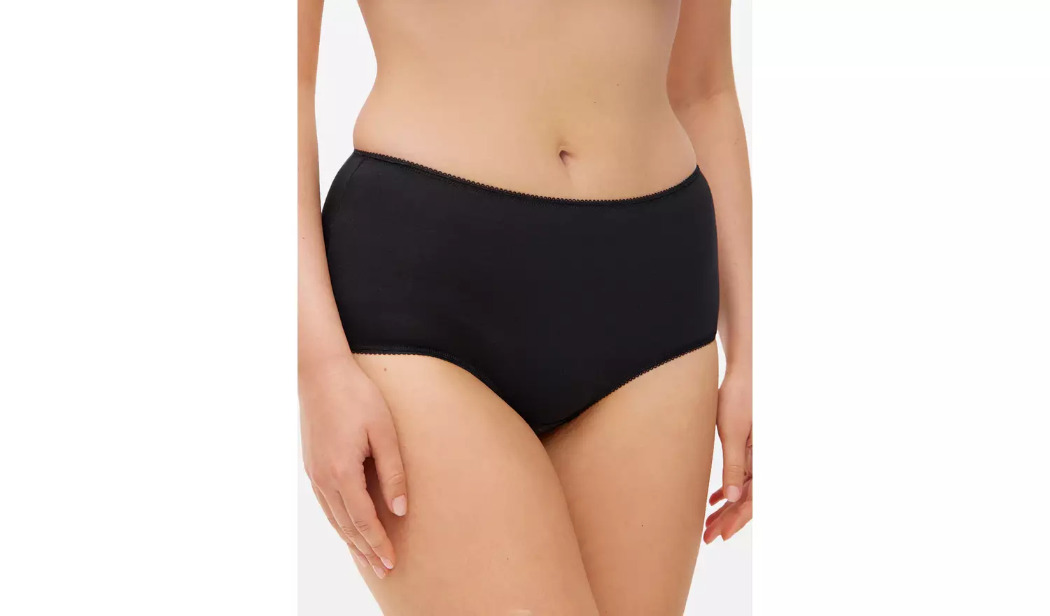 Black Full Knickers 7 Pack 18