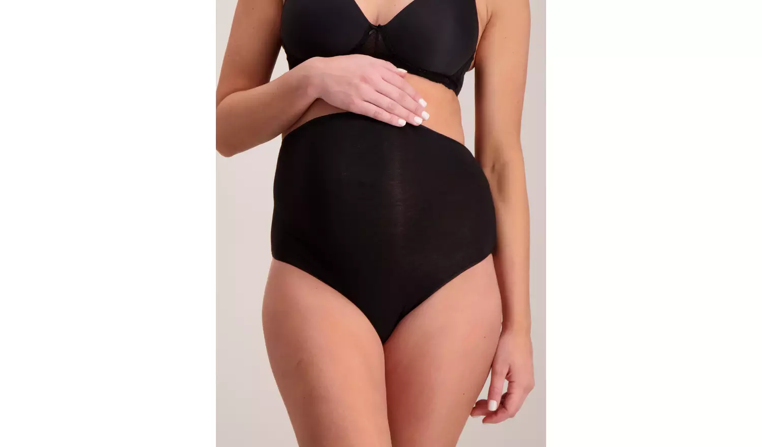 Maternity Black & White Over-Bump Knickers 3 Pack - L