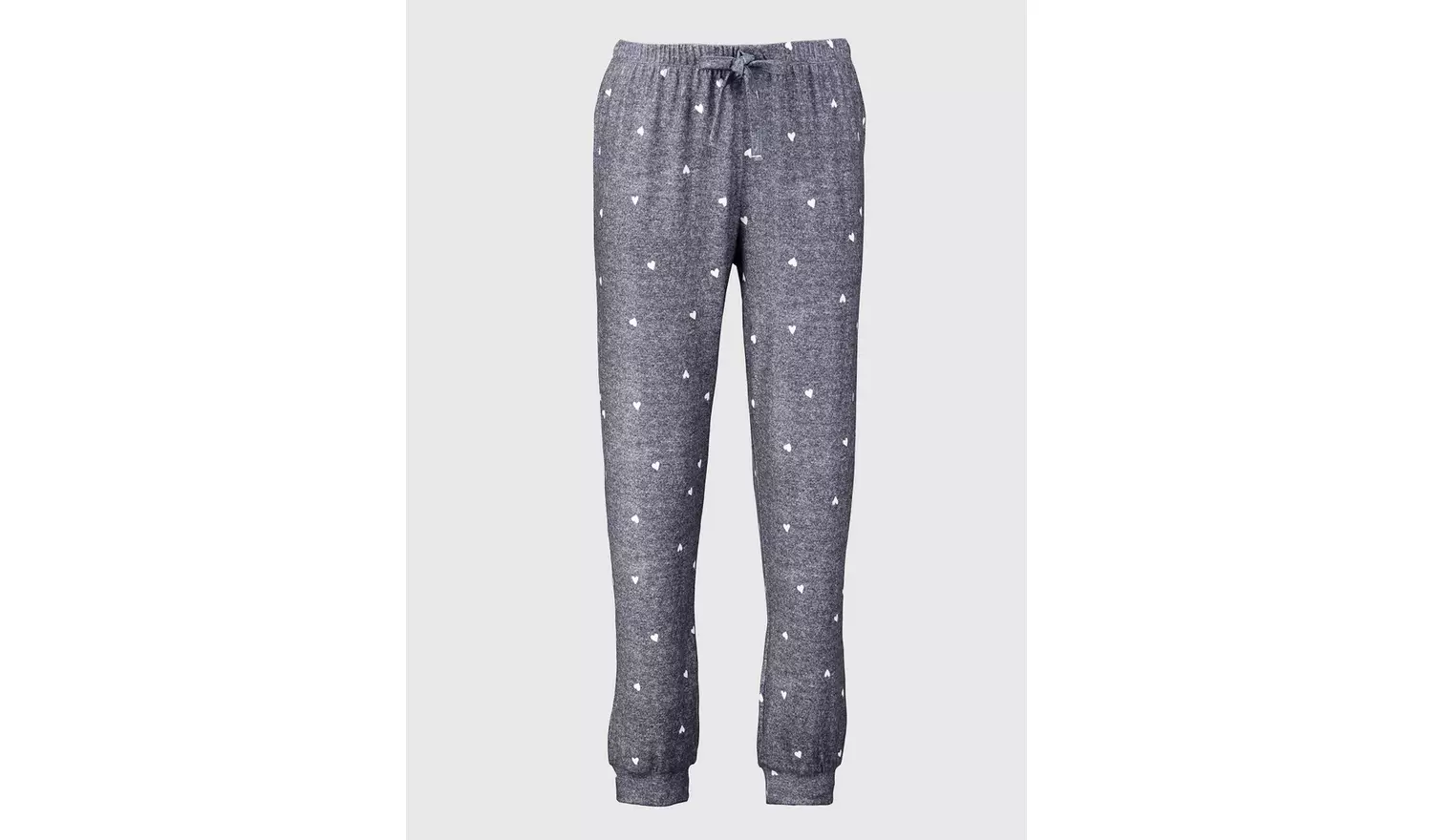 Charcoal Grey Heart Coord Pyjama Bottoms - 18