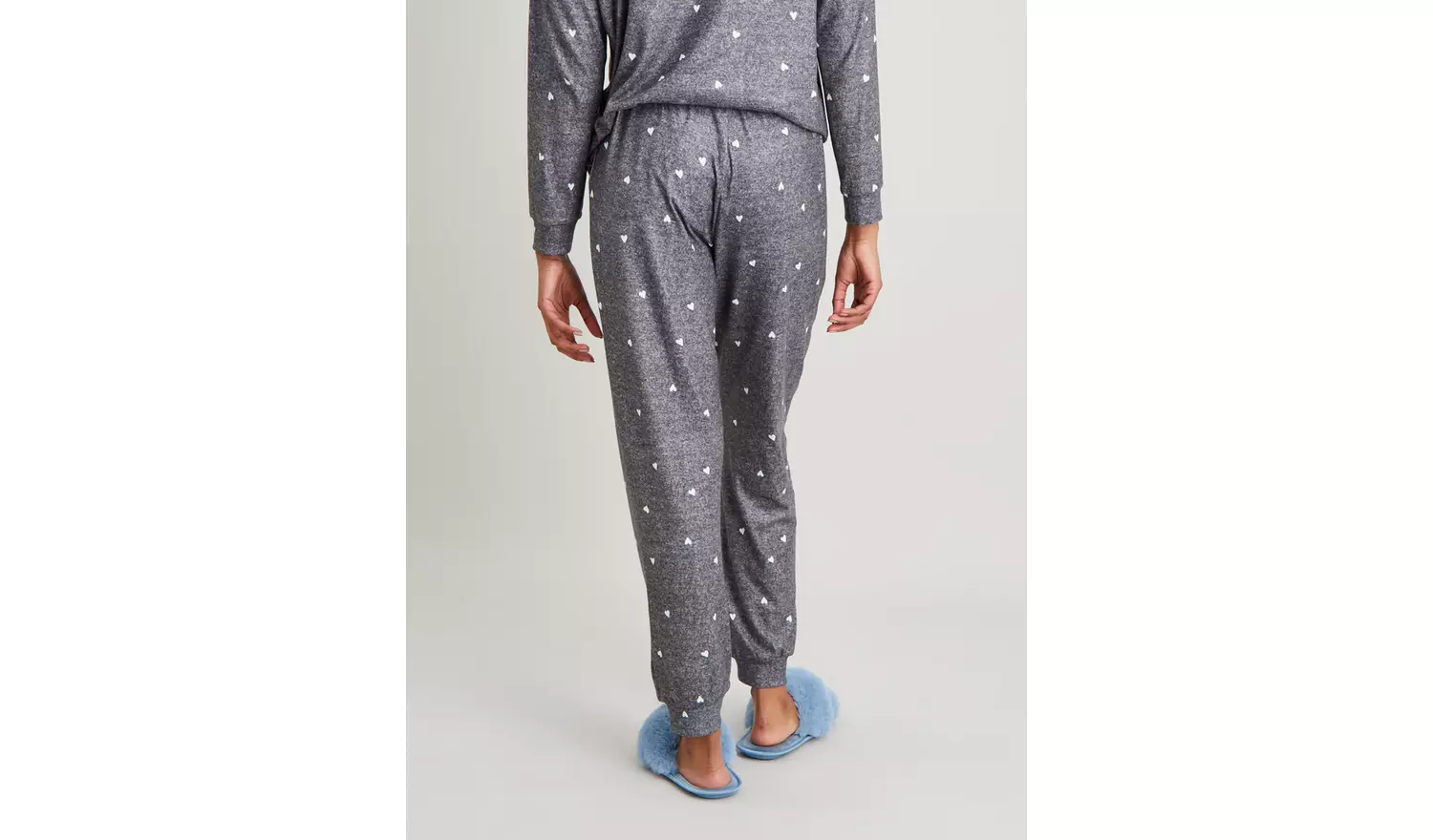 Charcoal Grey Heart Coord Pyjama Bottoms - 24
