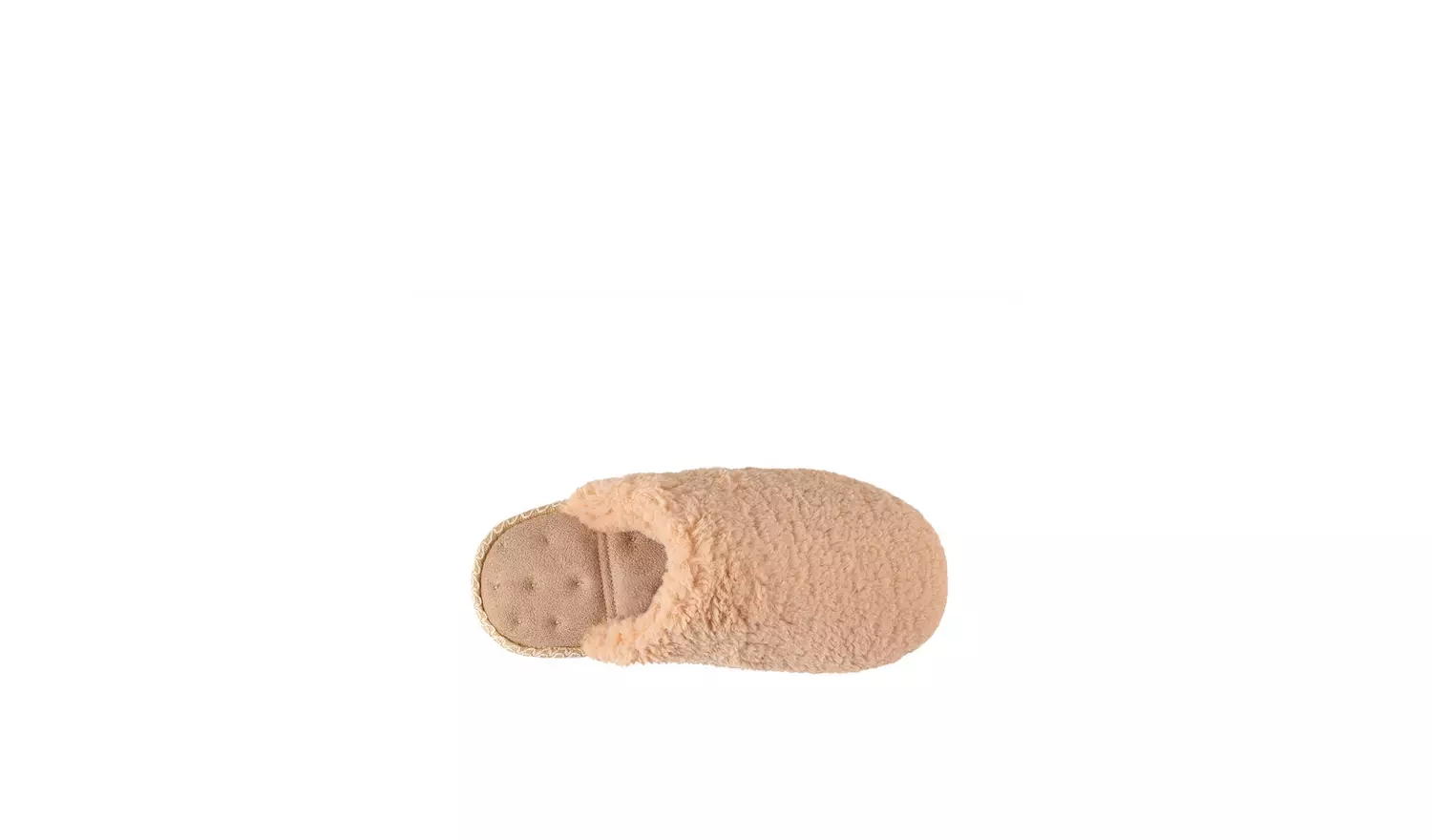 Camel Faux Fur Mule Slippers - S