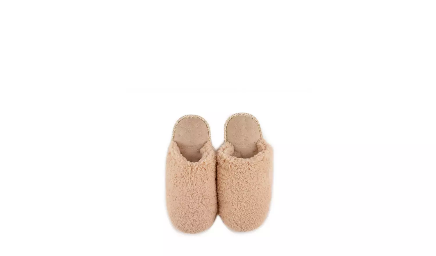 Camel Faux Fur Mule Slippers - M