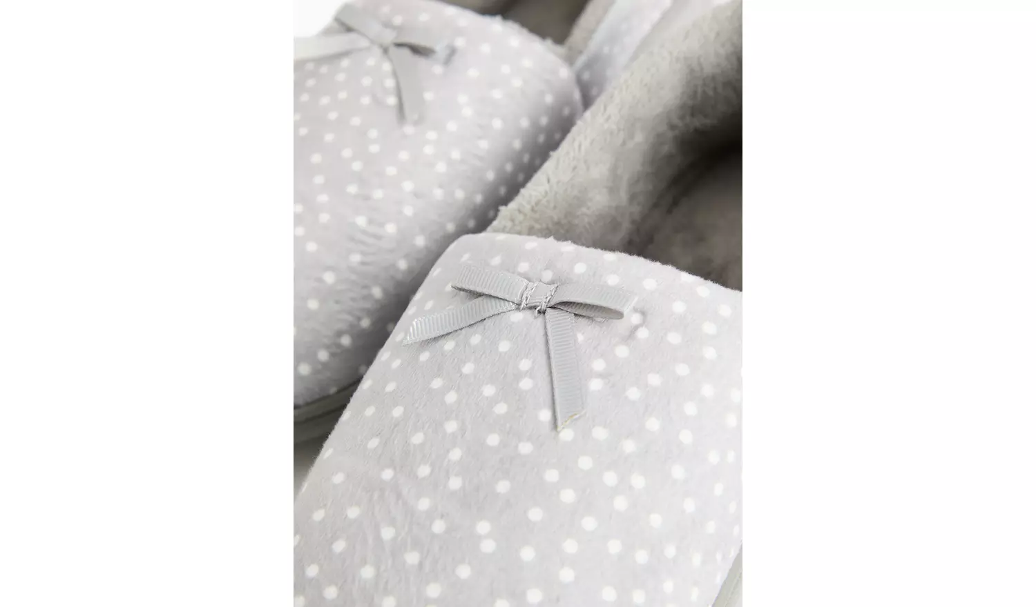 Grey Spot Print Full Slippers 5
