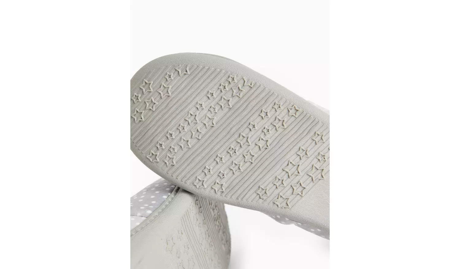 Grey Spot Print Full Slippers 3