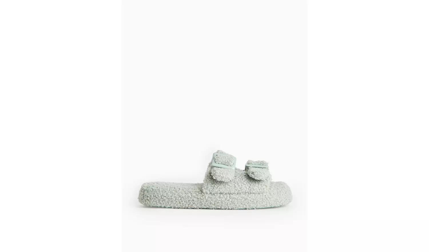 Green Borg Double Strap Slippers L