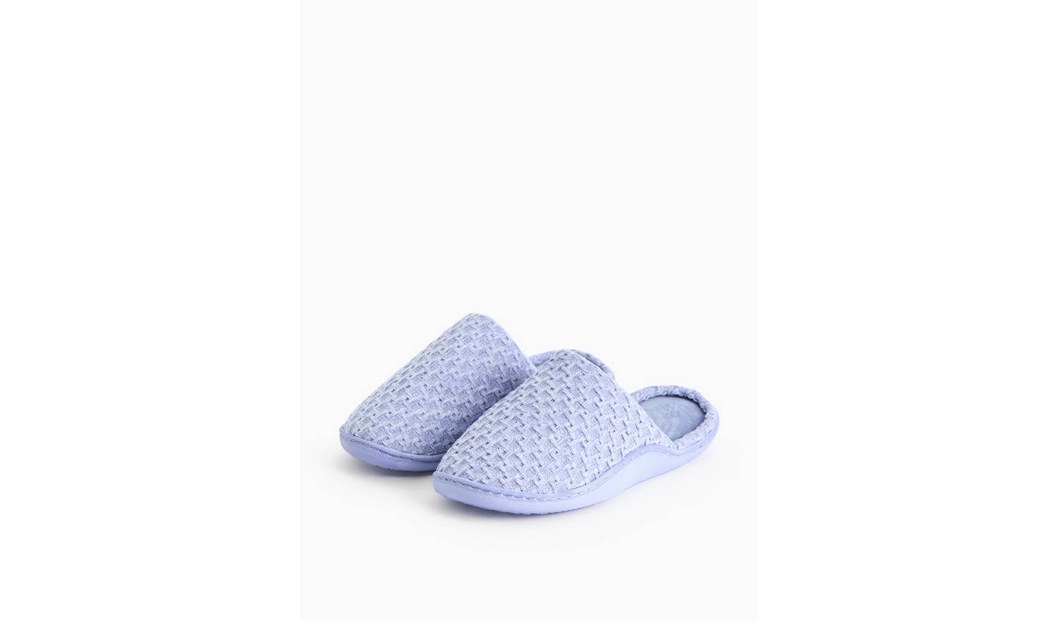 Lilac Waffle Sparkle Slippers S