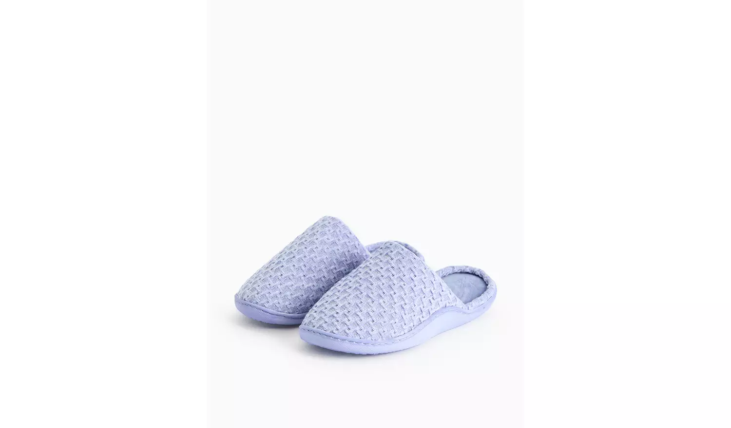 Lilac Waffle Sparkle Slippers L