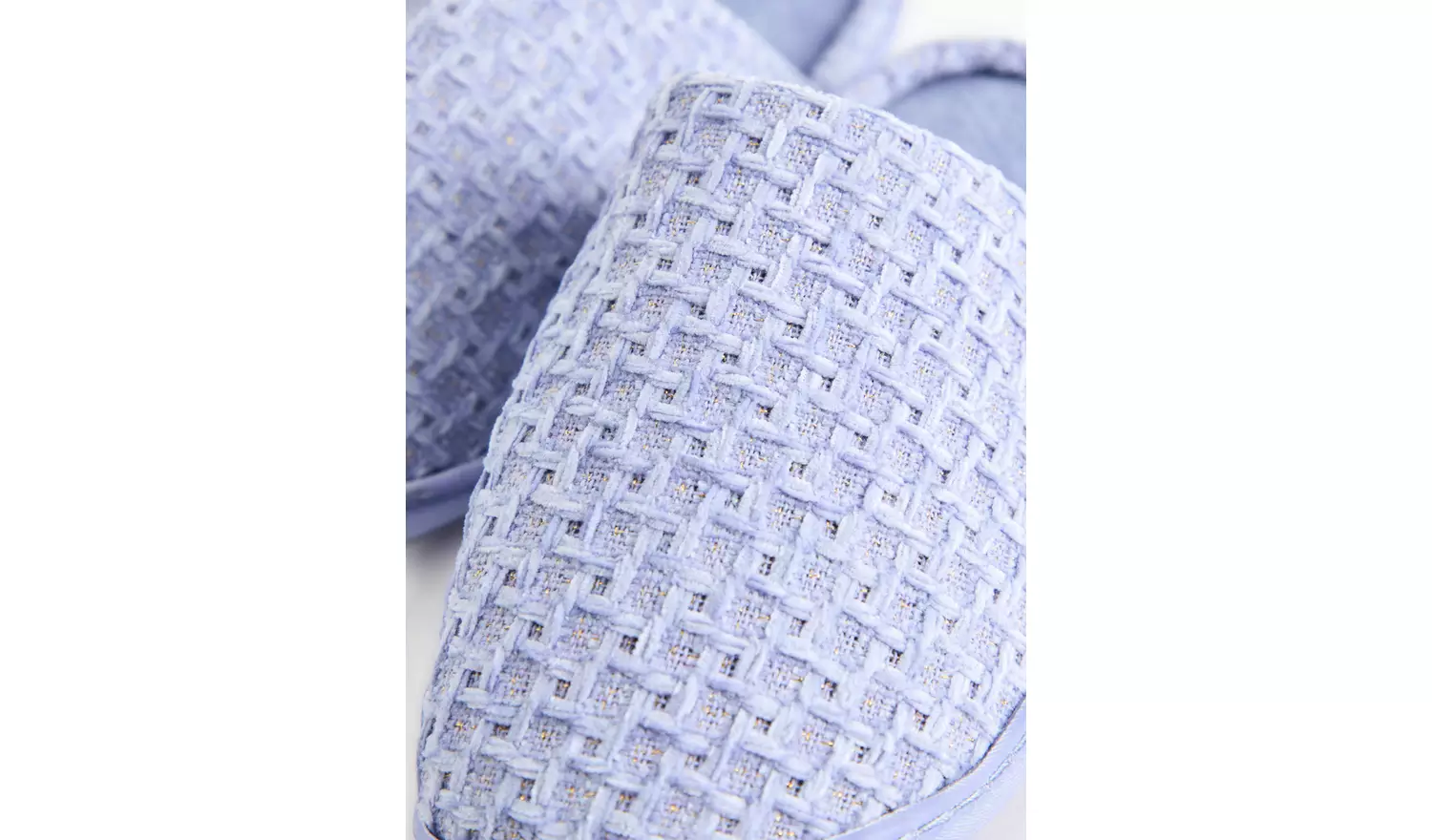 Lilac Waffle Sparkle Slippers S