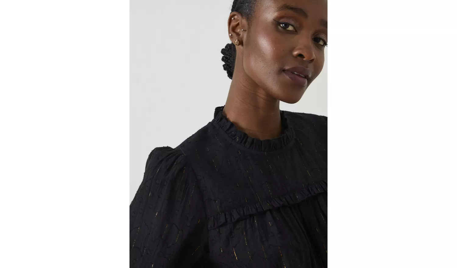 FATFACE Maggie Metallic Blouse 6