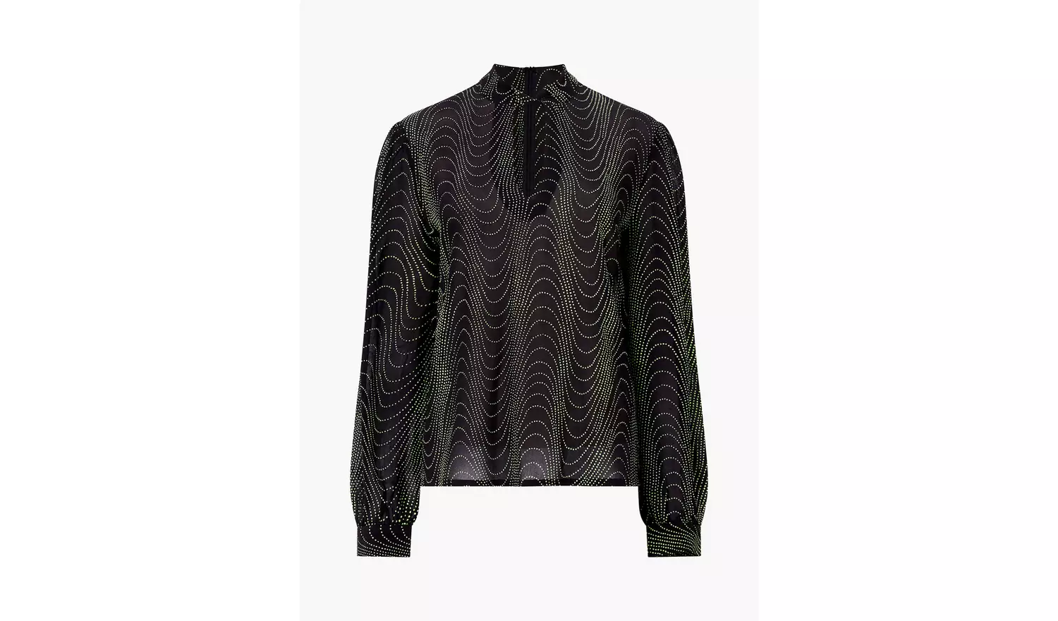 FRENCH CONNECTION Grace Alohi Lurex Long Sleeve Blouse S