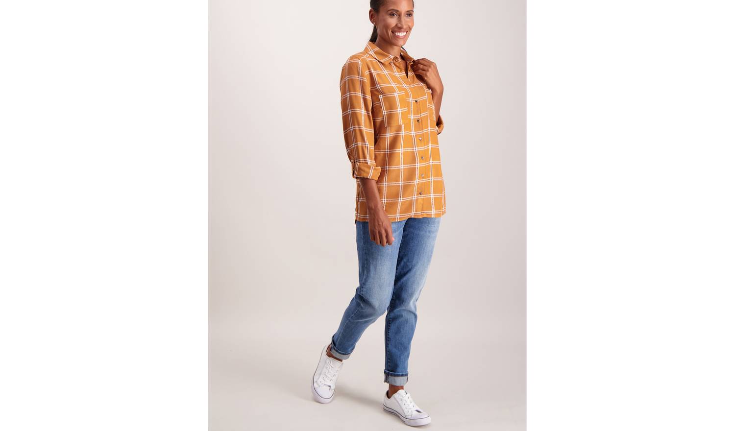 Toffee Brown Check Shirt - 26