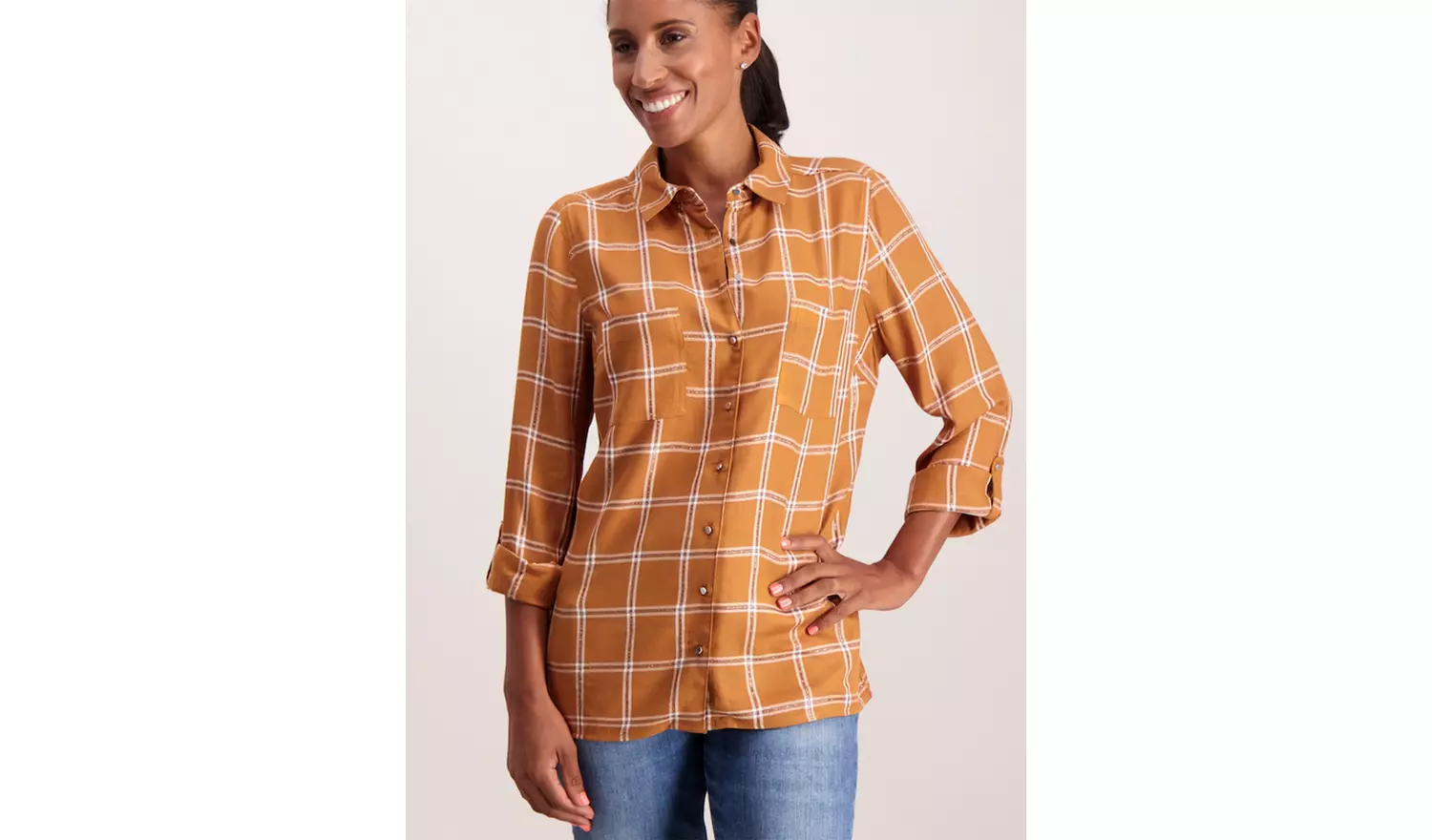 Toffee Brown Check Shirt - 24