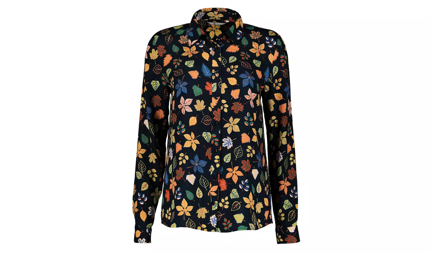 Multicoloured Leaves Print Shrt - 26