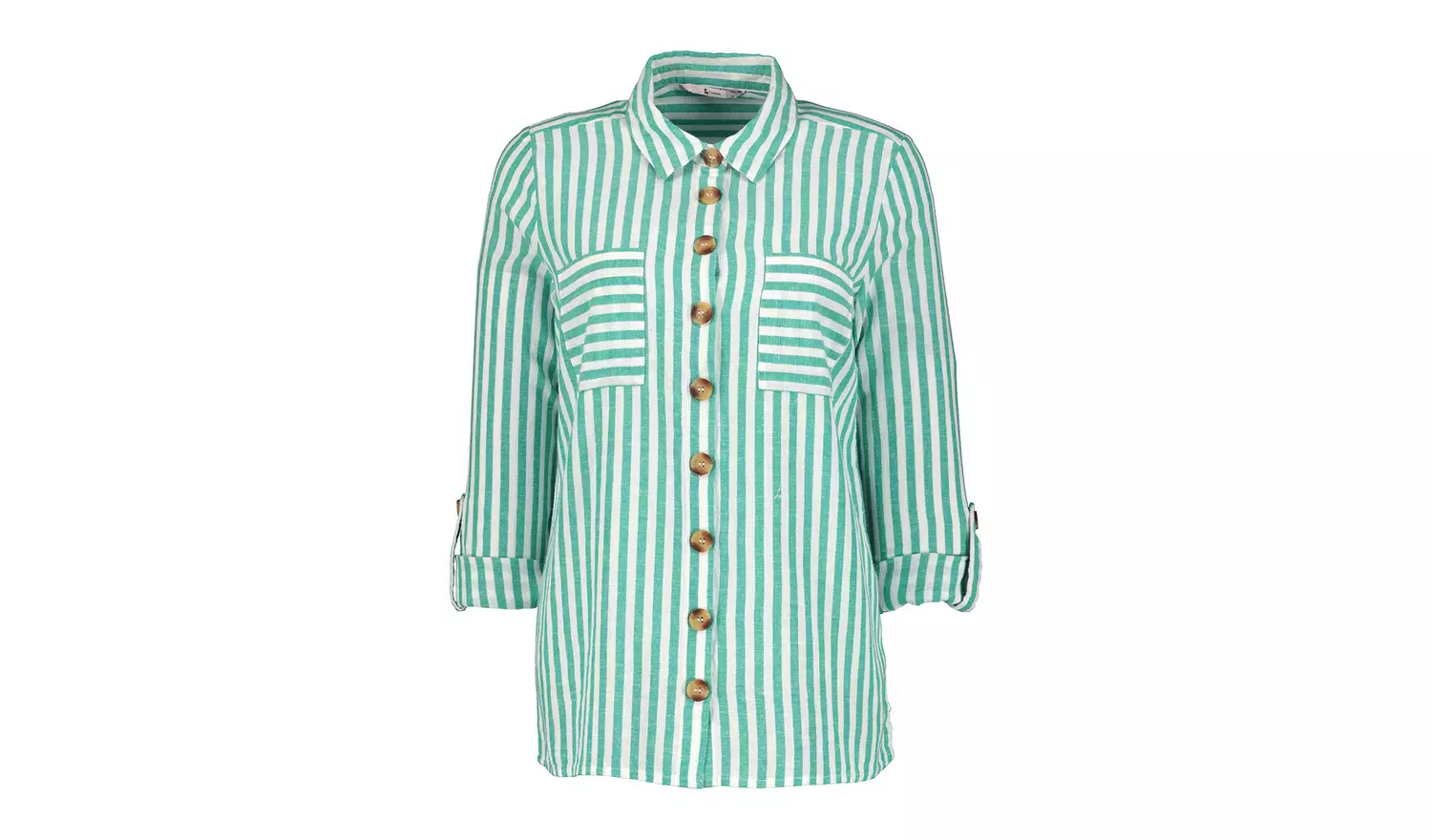 Green & White Stripe Shirt - 6