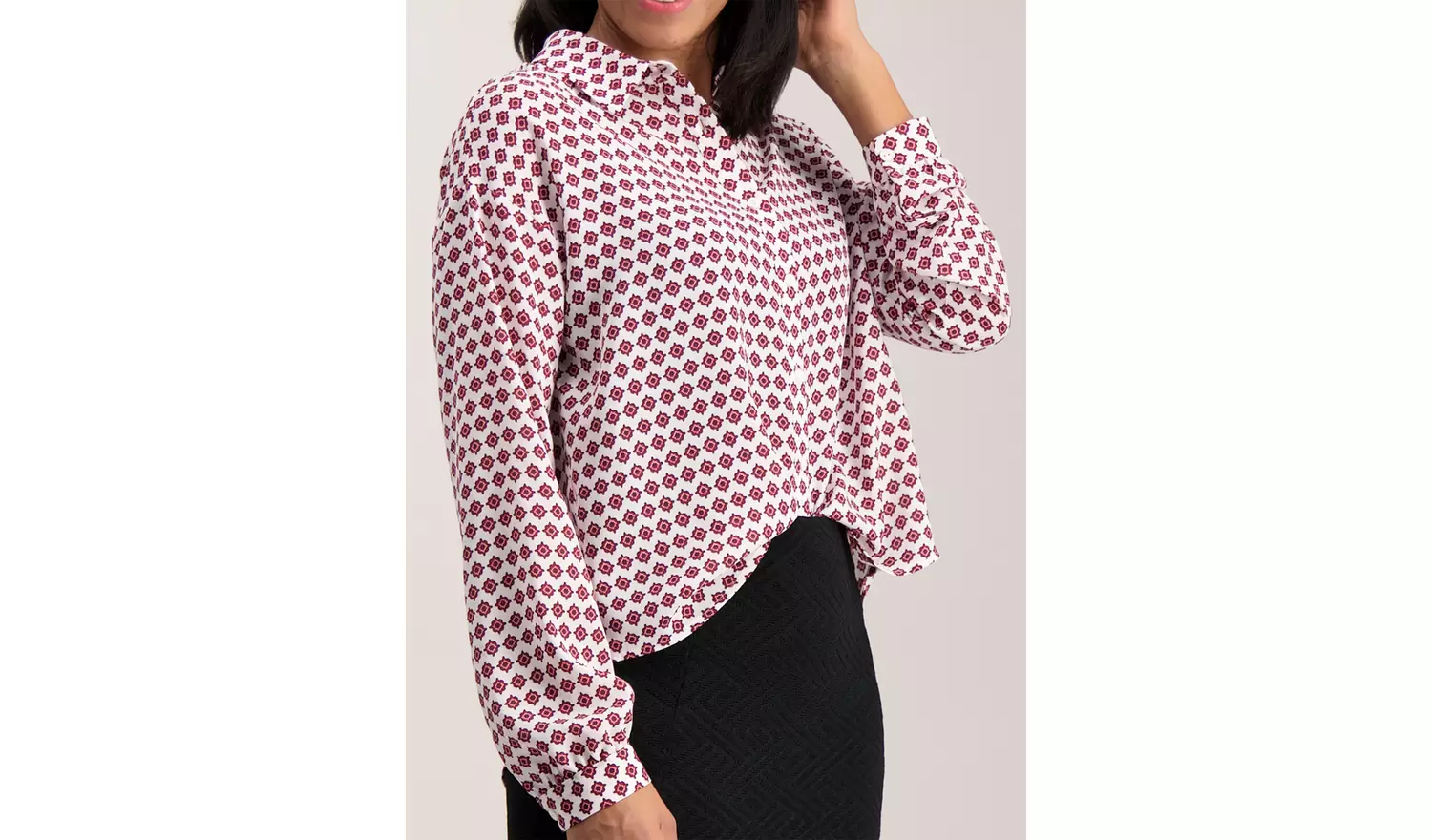 Multicoloured Tile Print Shirt - 6