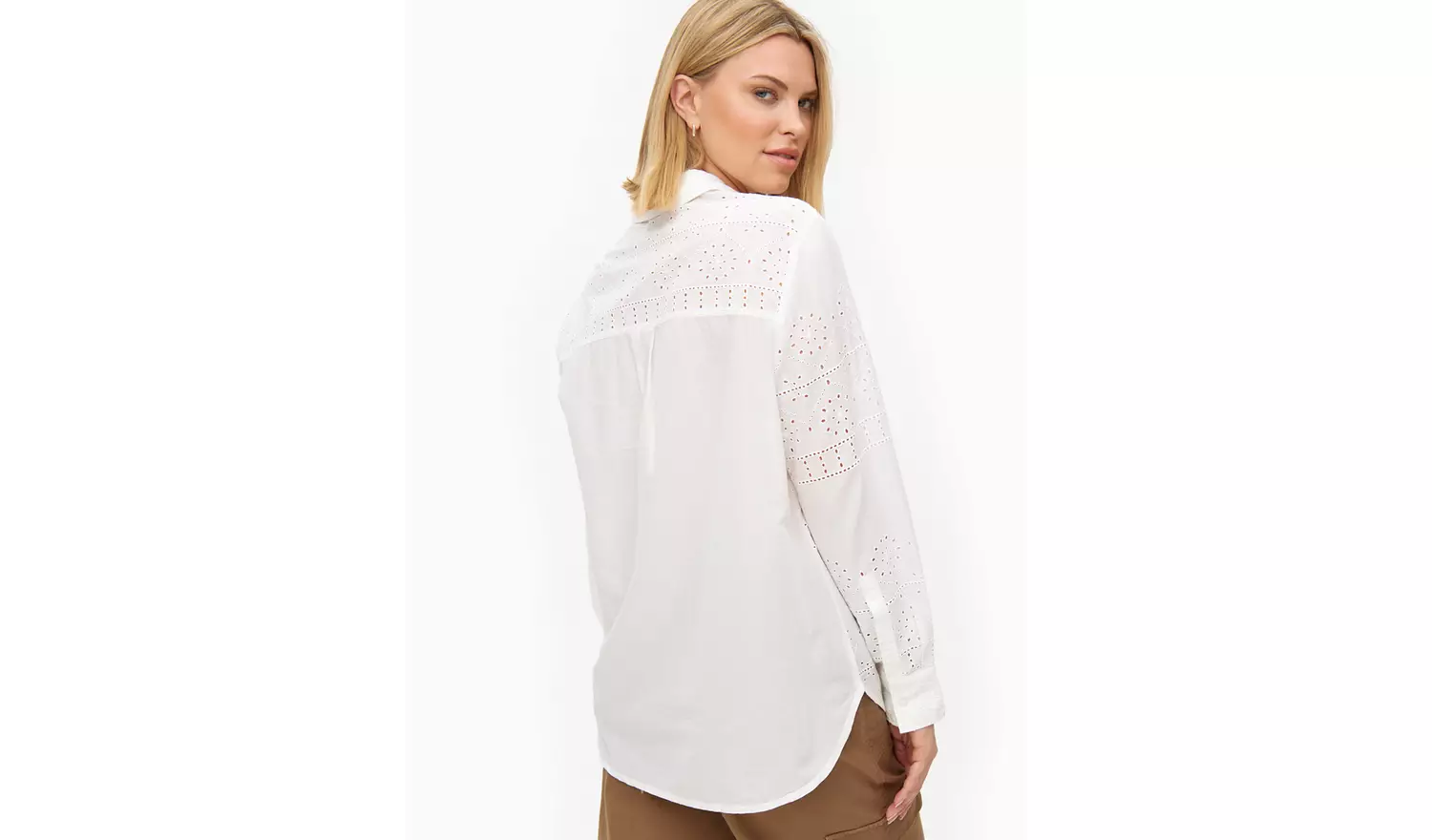 White Broderie Cotton Shirt 8