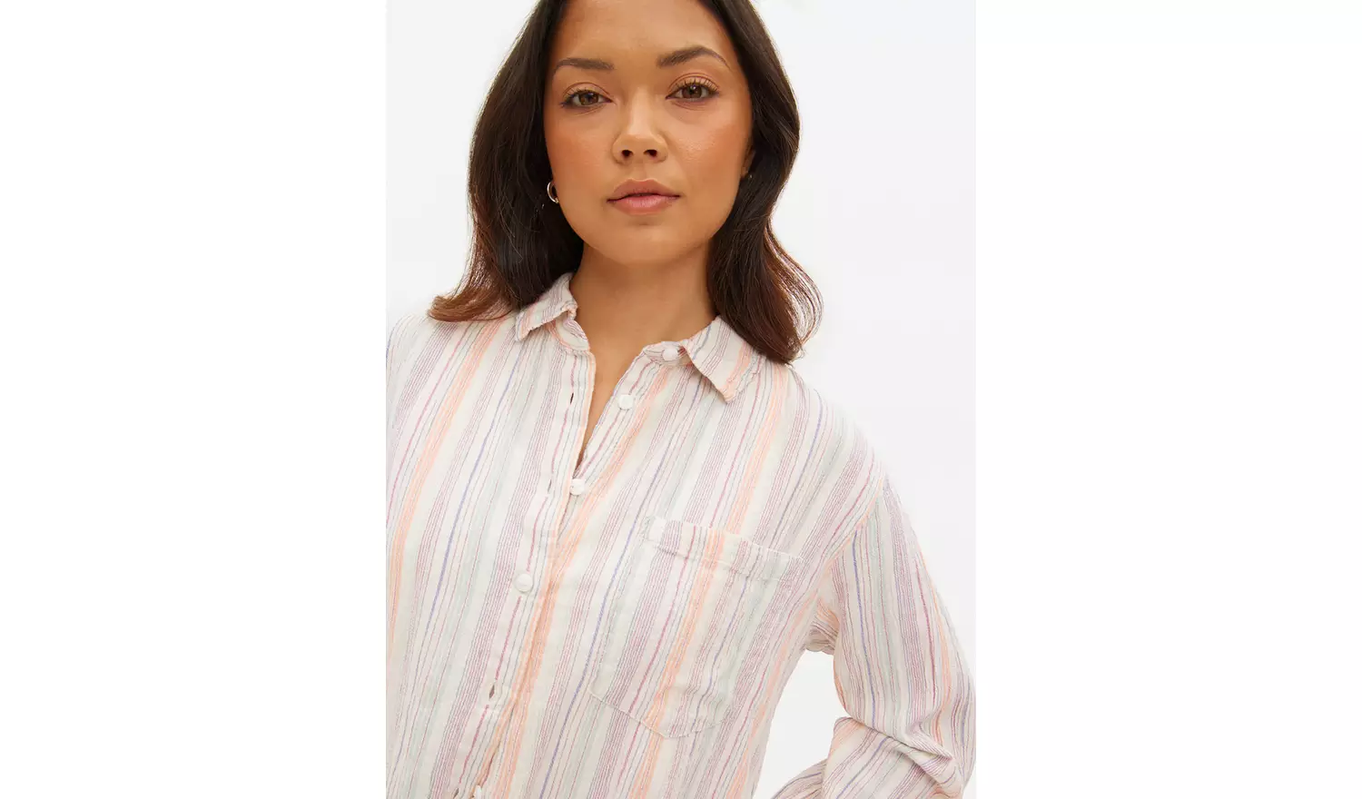 Multi Stripe Textured Co-ord Shirt 20