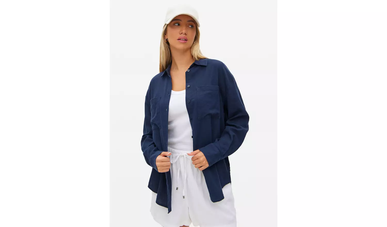 Navy Linen Relaxed-Fit Shirt 16