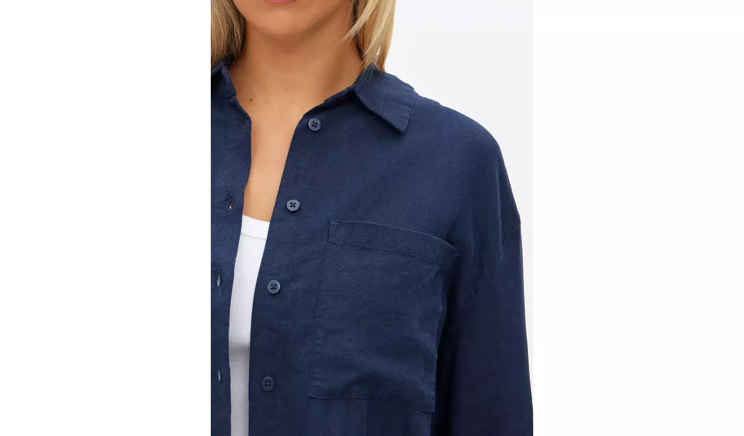 Navy Linen Relaxed-Fit Shirt 22