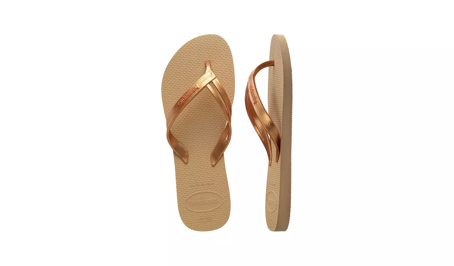 HAVAIANAS Elegance Flip Flops Golden 35/36