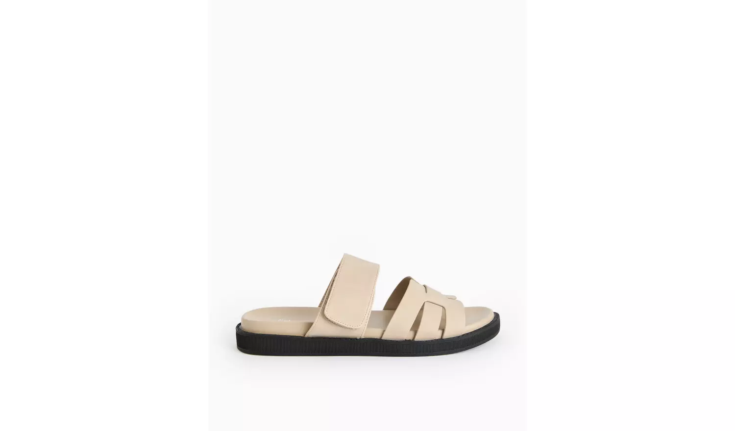 Cream Faux Leather Gladiator Strap Sandals4