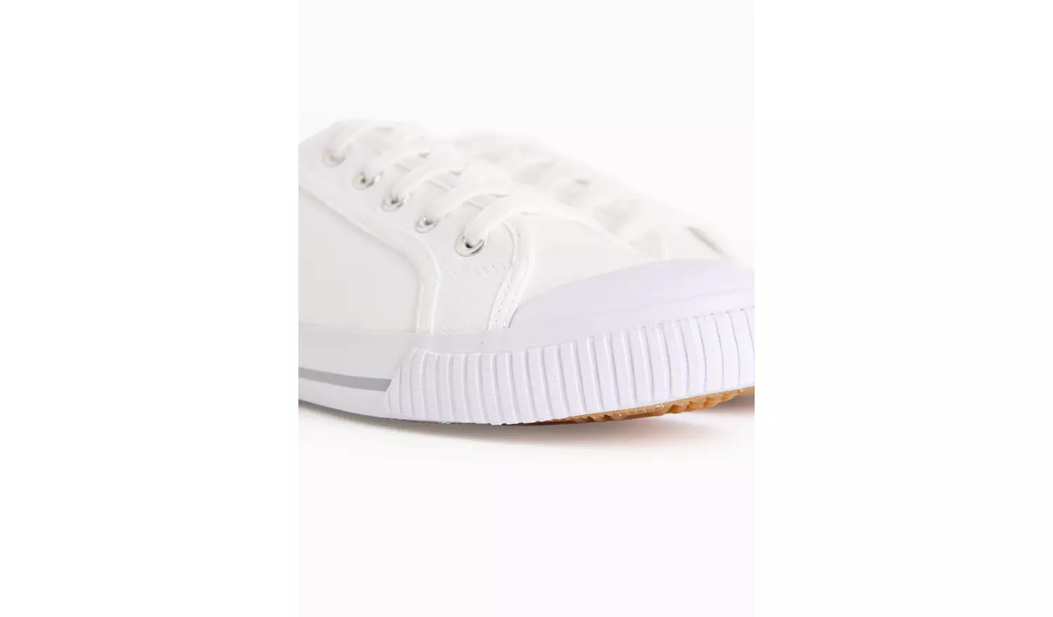 White Eyelet Canvas Trainer 4
