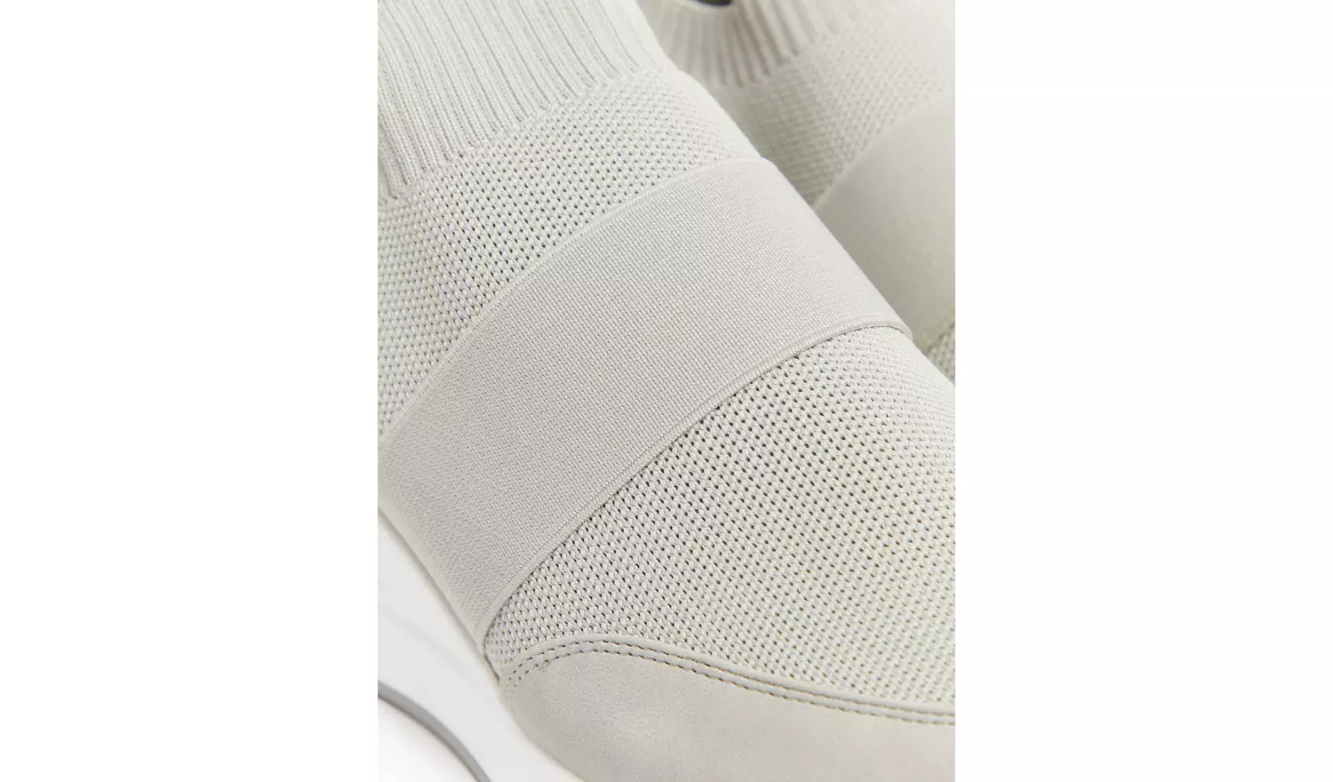 Grey Knitted Wedge Trainers4