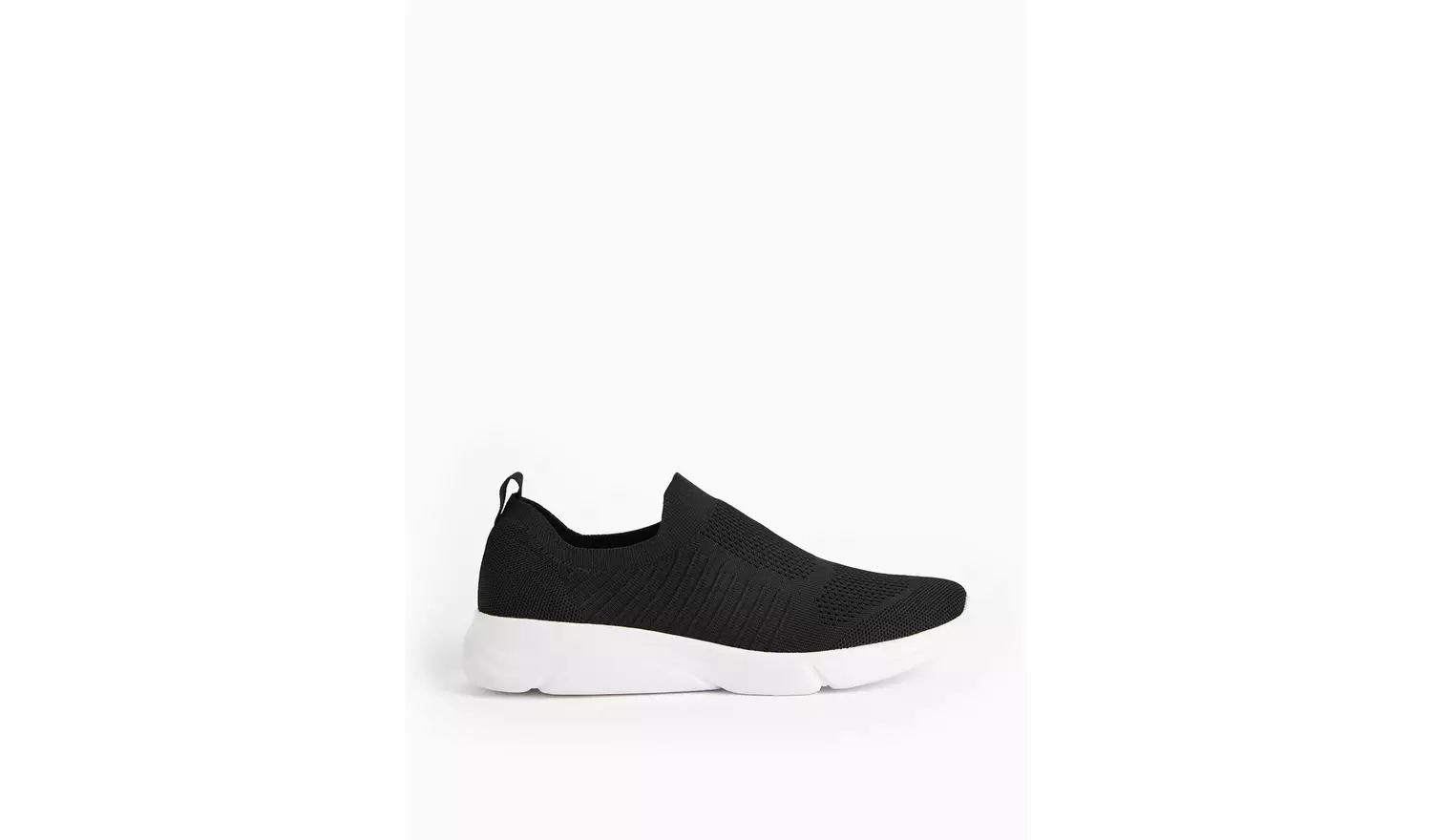 Black Knitted Slip On Trainers8