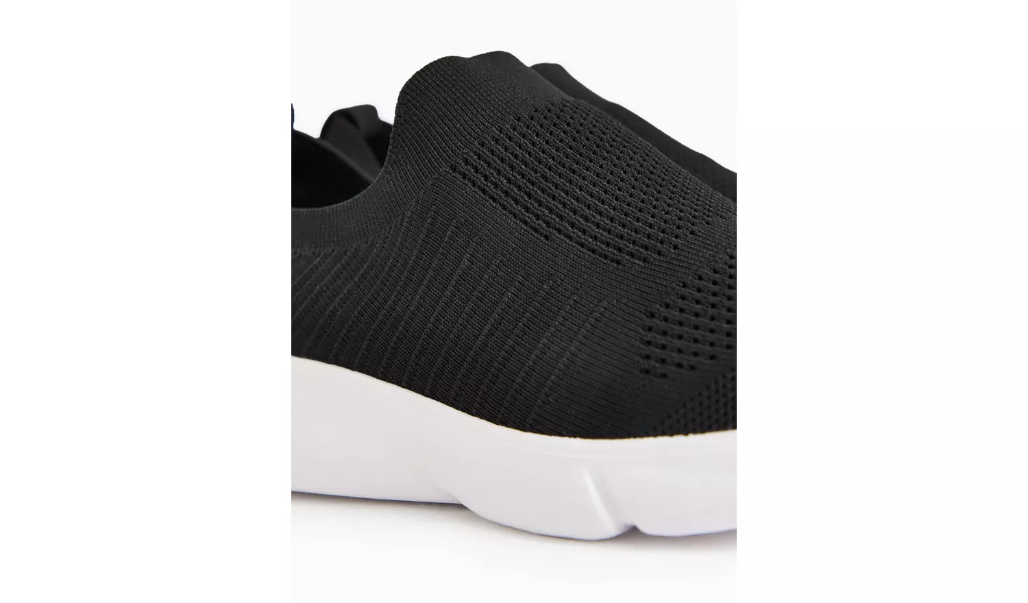 Black Knitted Slip On Trainers5