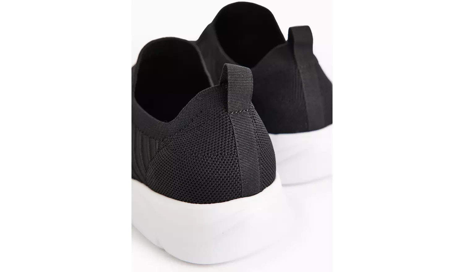 Black Knitted Slip On Trainers5