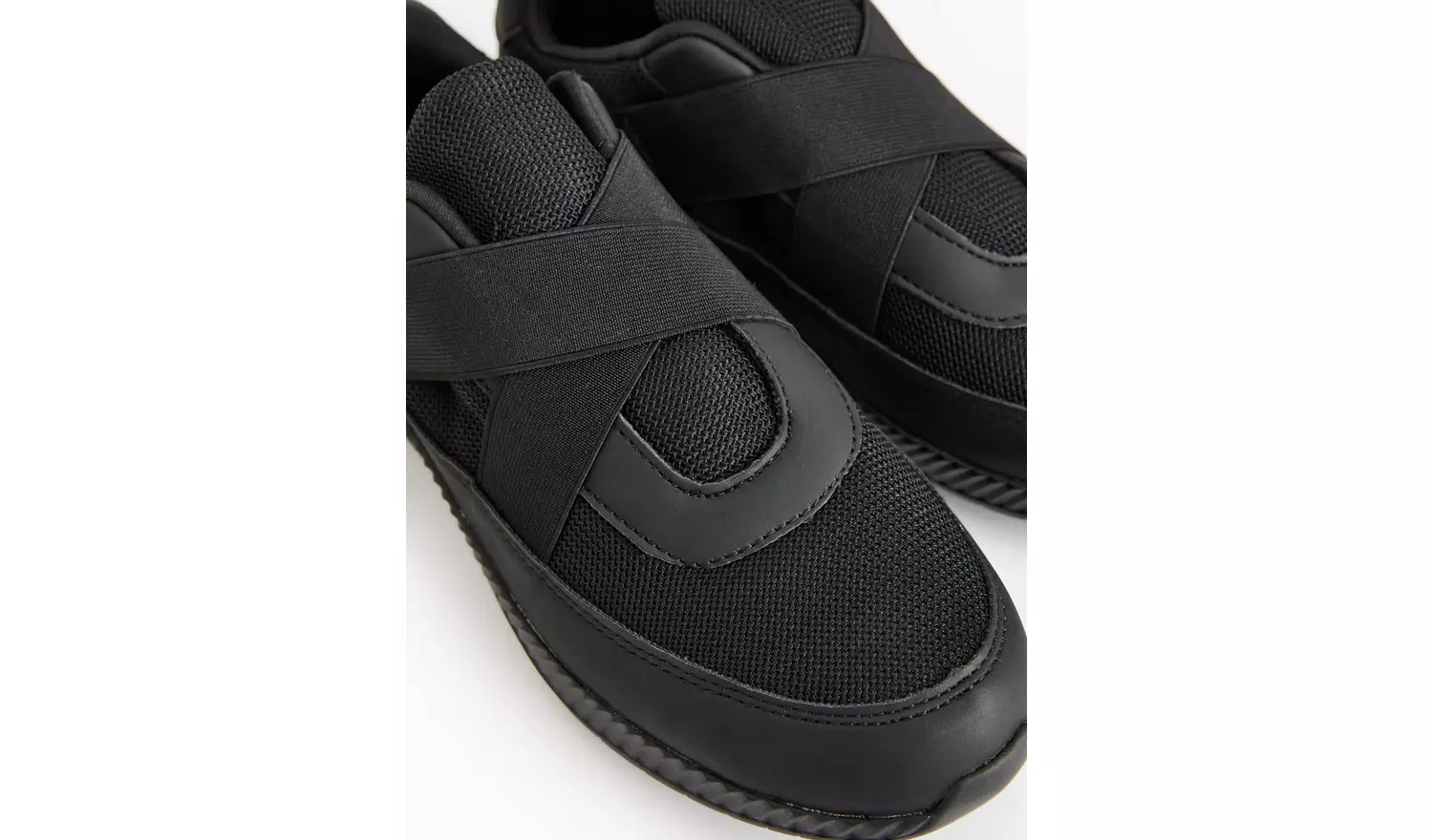 Black Crossover Slip On Trainers 3