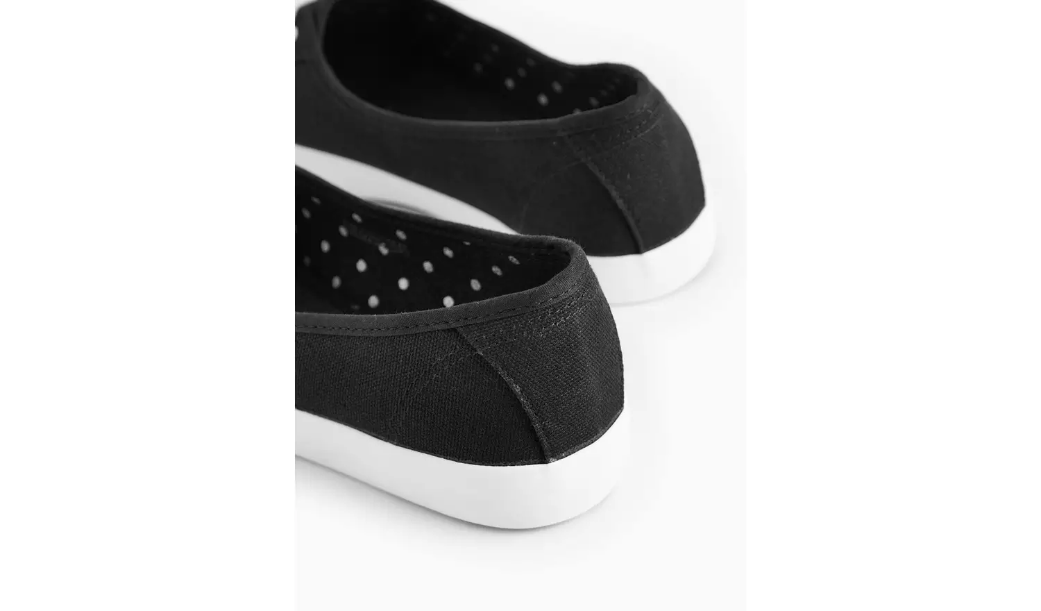 Black Low Lace Canvas Trainers 7