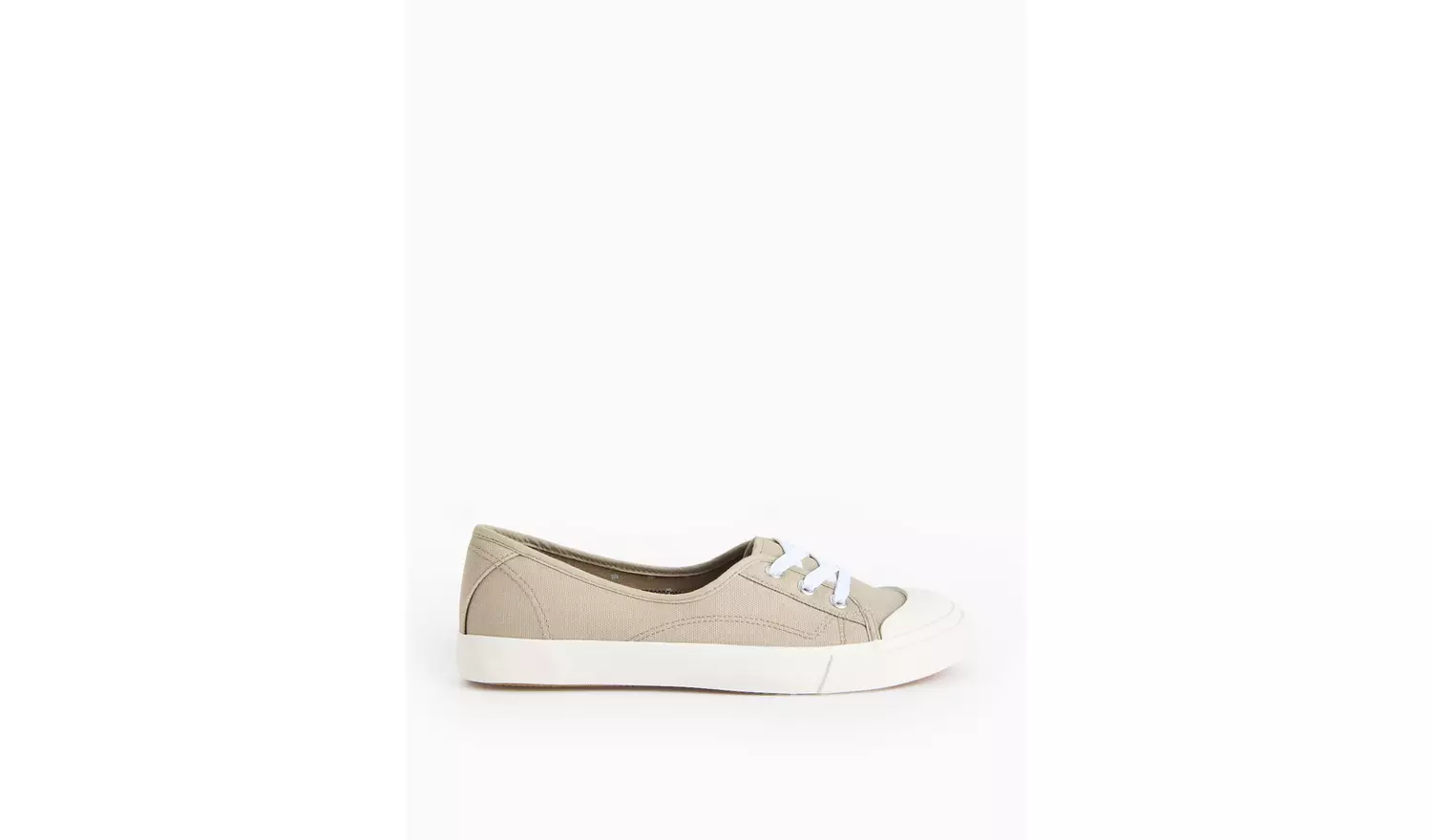 Neutral Low Lace Canvas Trainers5