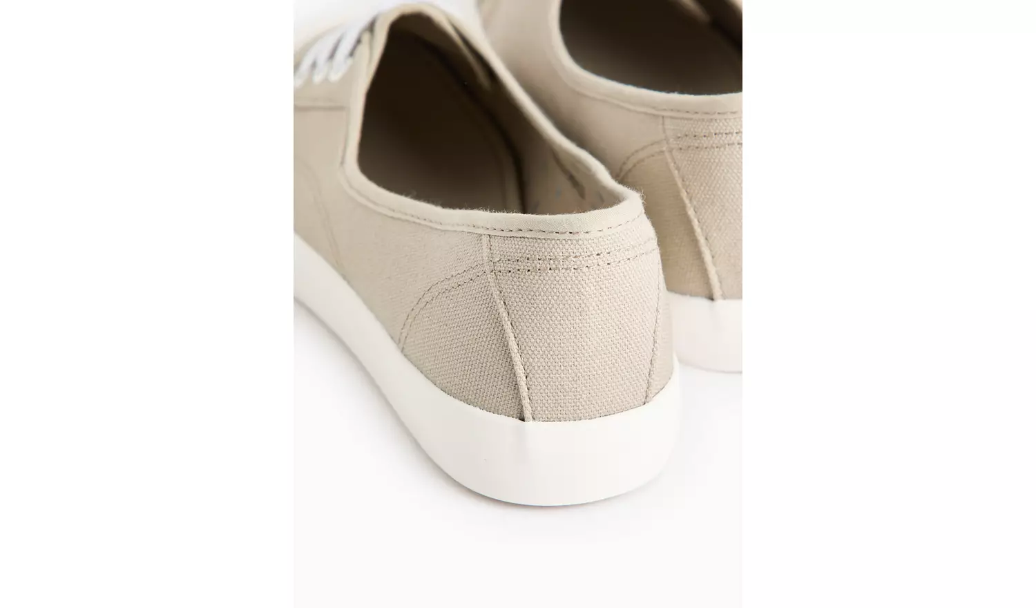 Neutral Low Lace Canvas Trainers6