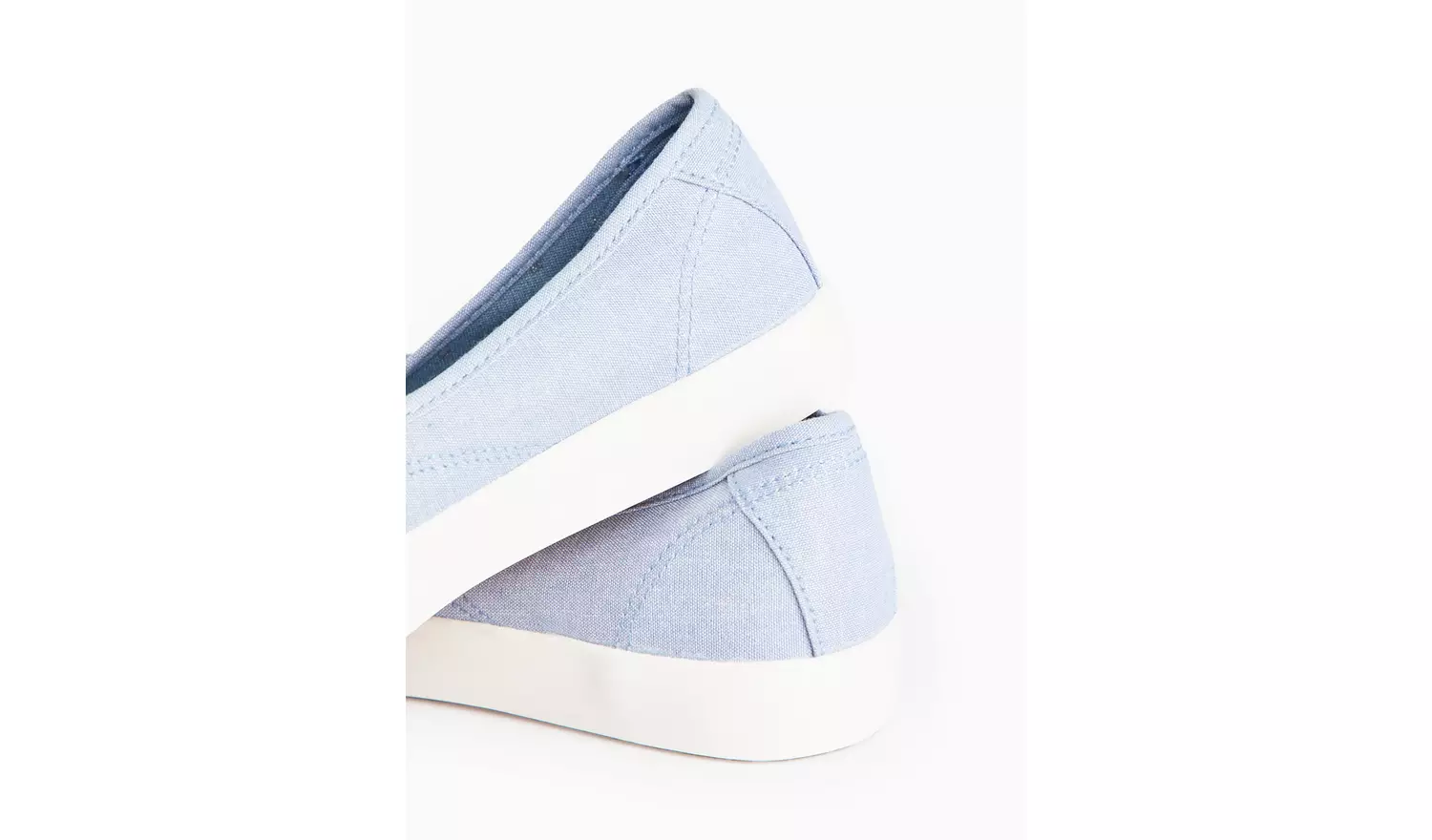 Blue Low Lace Chambray Canvas Trainers 5