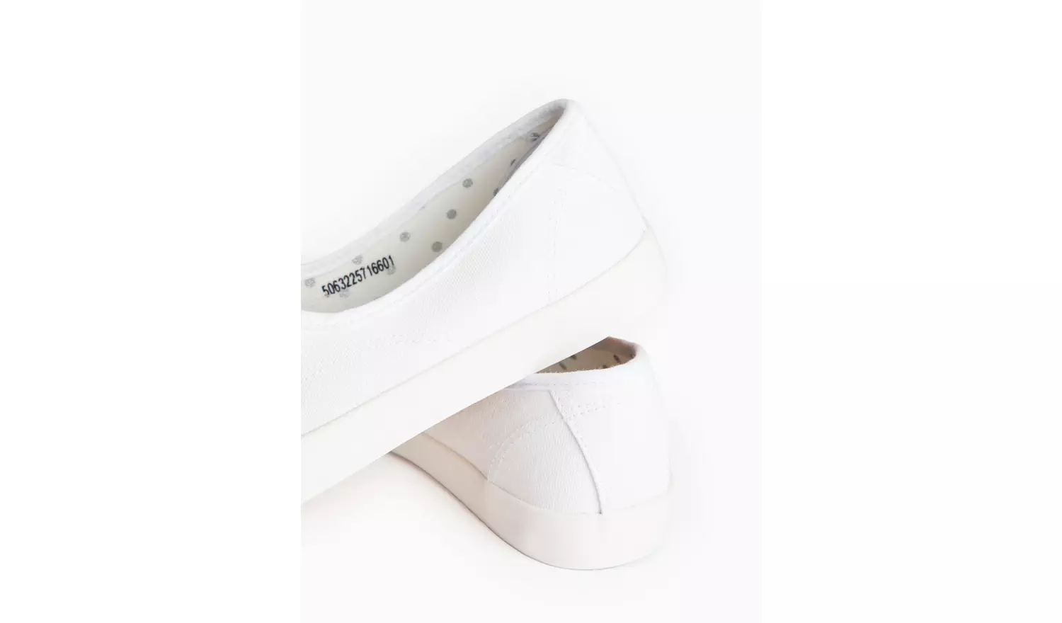 White Low Lace Canvas Trainers 3